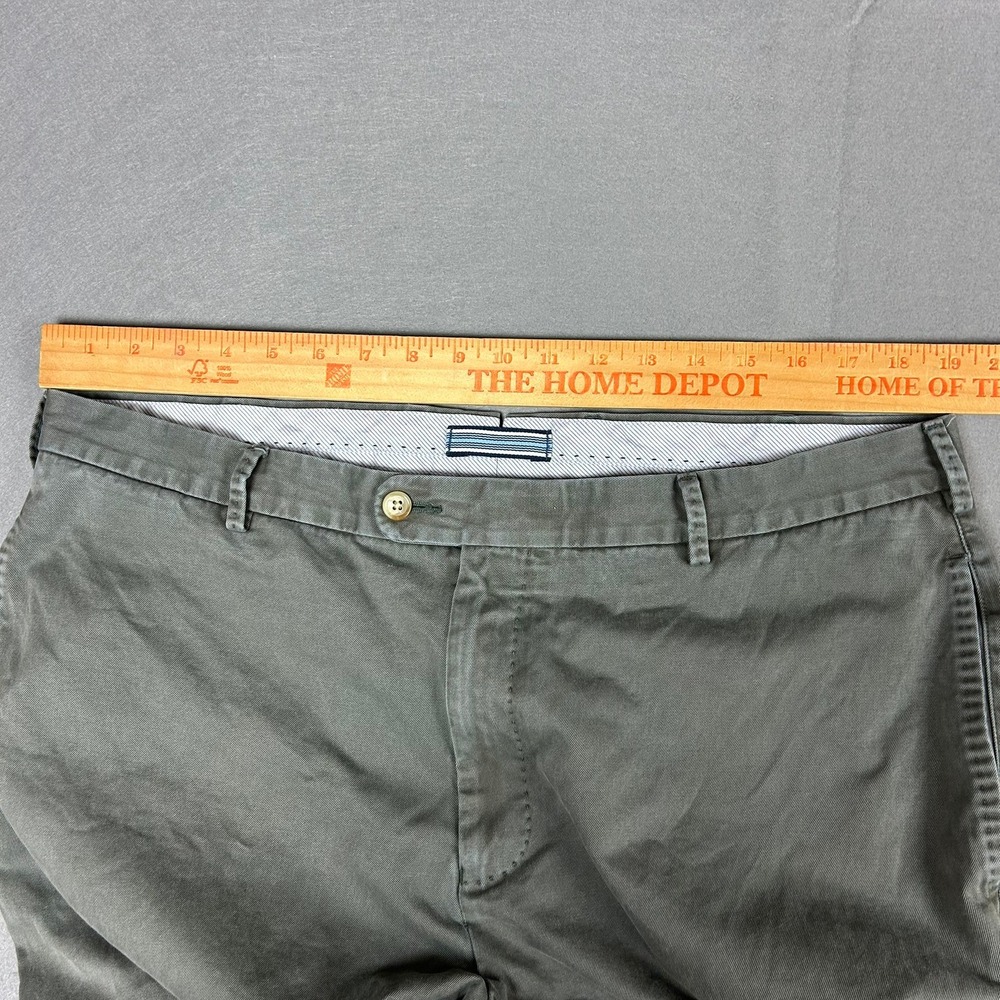 Peter Millar Chino Pants Flat Front Twill Mens 38x32 Olive Green MS15B84 - Picture 4 of 12